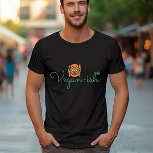 Vegan-ish 100% Cotton T-shirt Shirt Sleeve Medium Men And Women